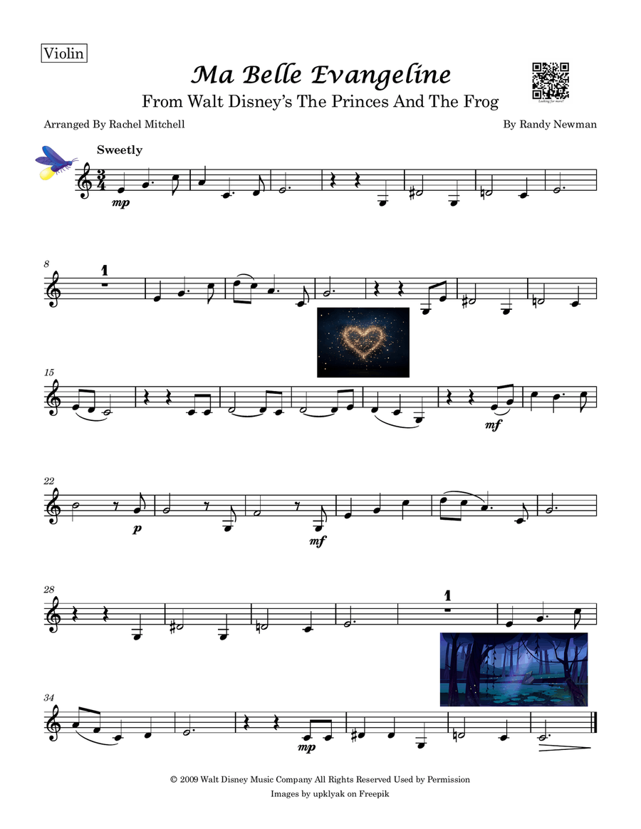 Ma Belle Evangeline Ma Belle Evangeline Violin Solo scores gallery preview page 1
