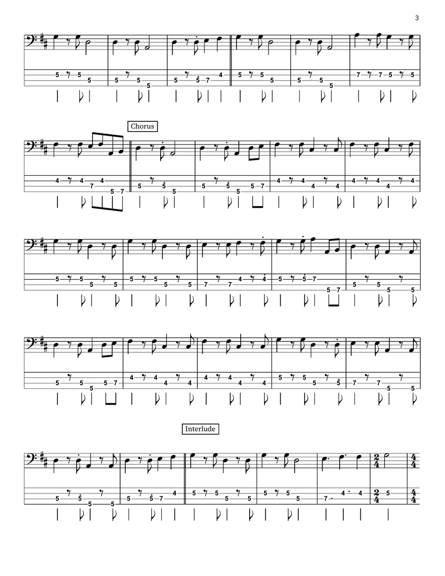 Lookin' For Love Lookin' For Love Bass Guitar scores gallery preview page 3