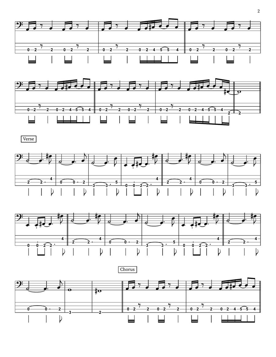 Beyond The Realms Of Death Bass Guitar scores gallery preview page 2