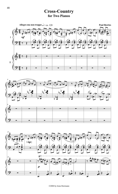Cross-Country for Two Pianos
