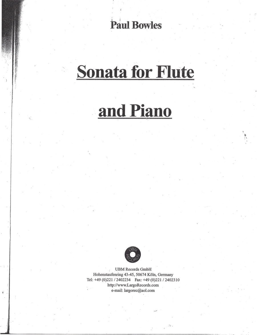 Sonata for Flute and Piano Flute Duet scores gallery preview page 1