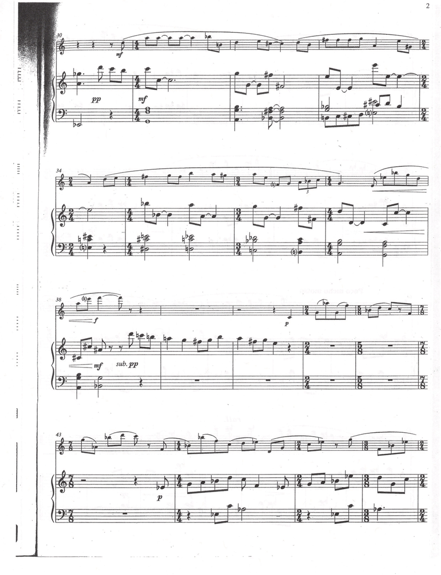 Sonata for Flute and Piano Flute Duet scores gallery preview page 3