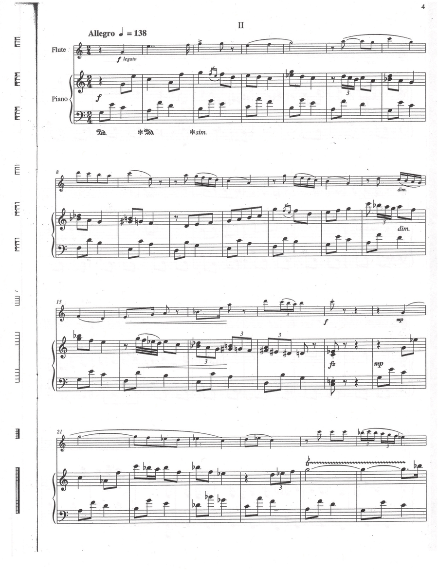 Sonata for Flute and Piano Flute Duet scores gallery preview page 5