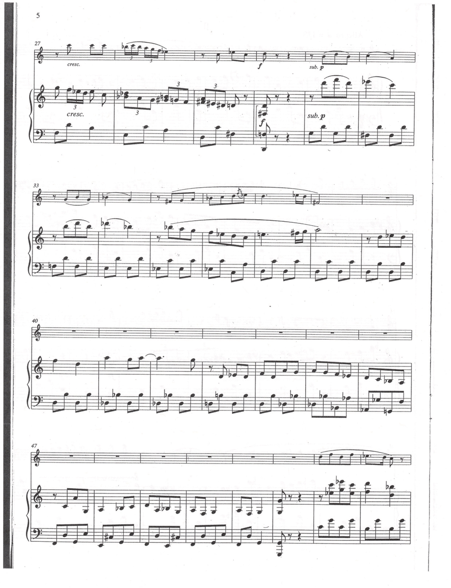 Sonata for Flute and Piano Flute Duet scores gallery preview page 6