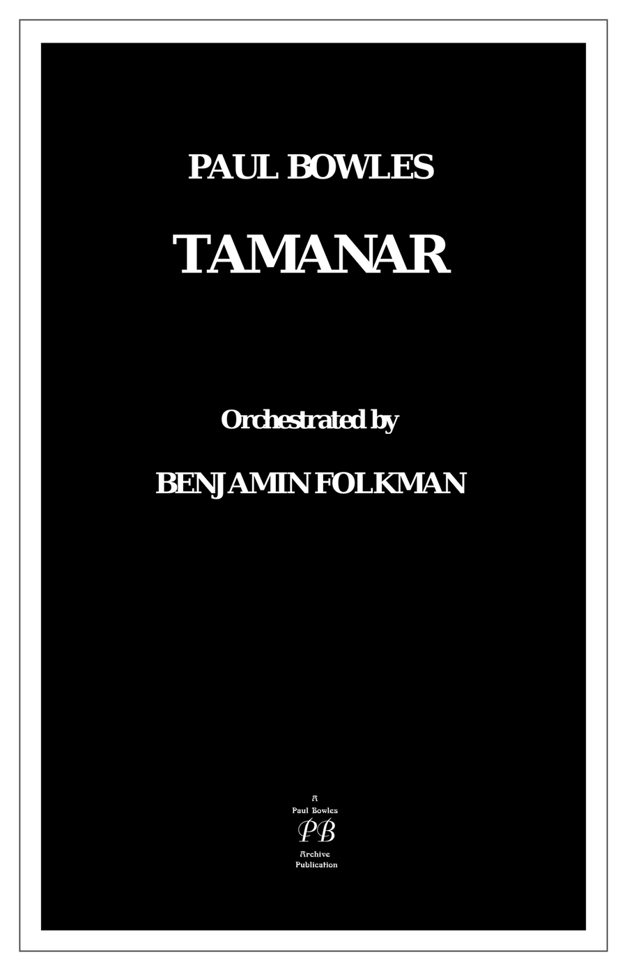Tamanar for Orchestra Tamanar for Orchestra Full Orchestra scores gallery preview page 1