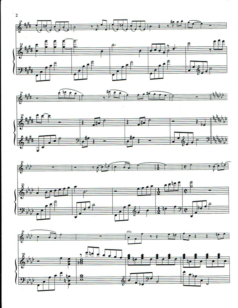 Sonata for Violin and Piano String Duet scores gallery preview page 2