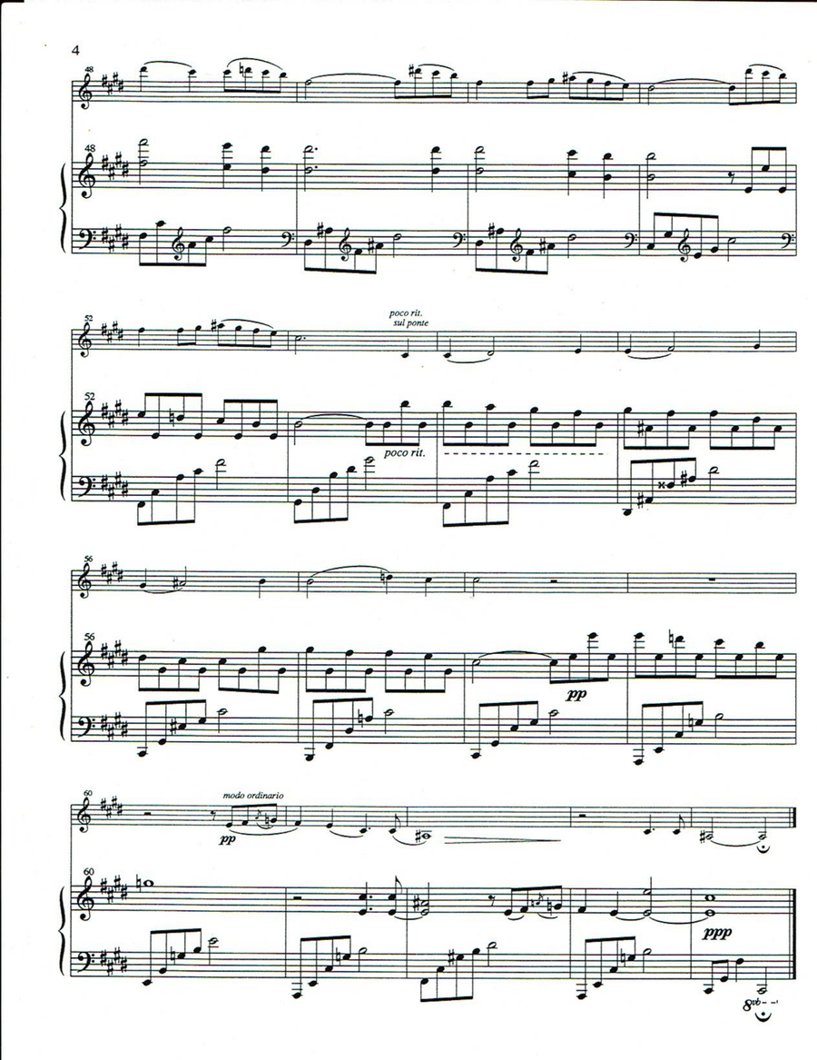 Sonata for Violin and Piano String Duet scores gallery preview page 4