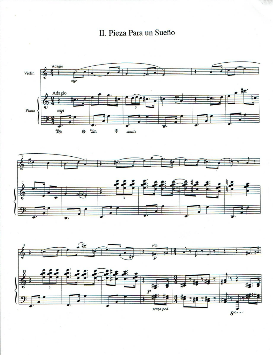 Sonata for Violin and Piano String Duet scores gallery preview page 5