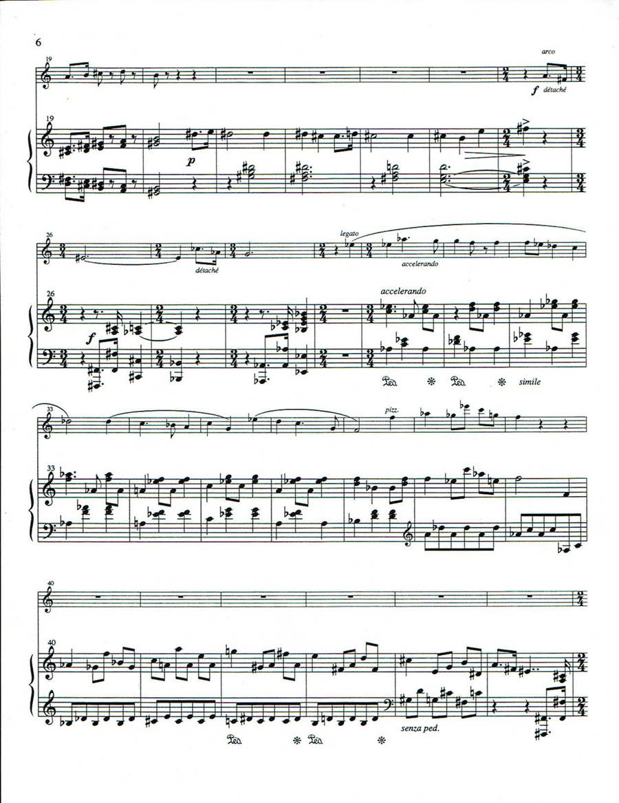 Sonata for Violin and Piano String Duet scores gallery preview page 6