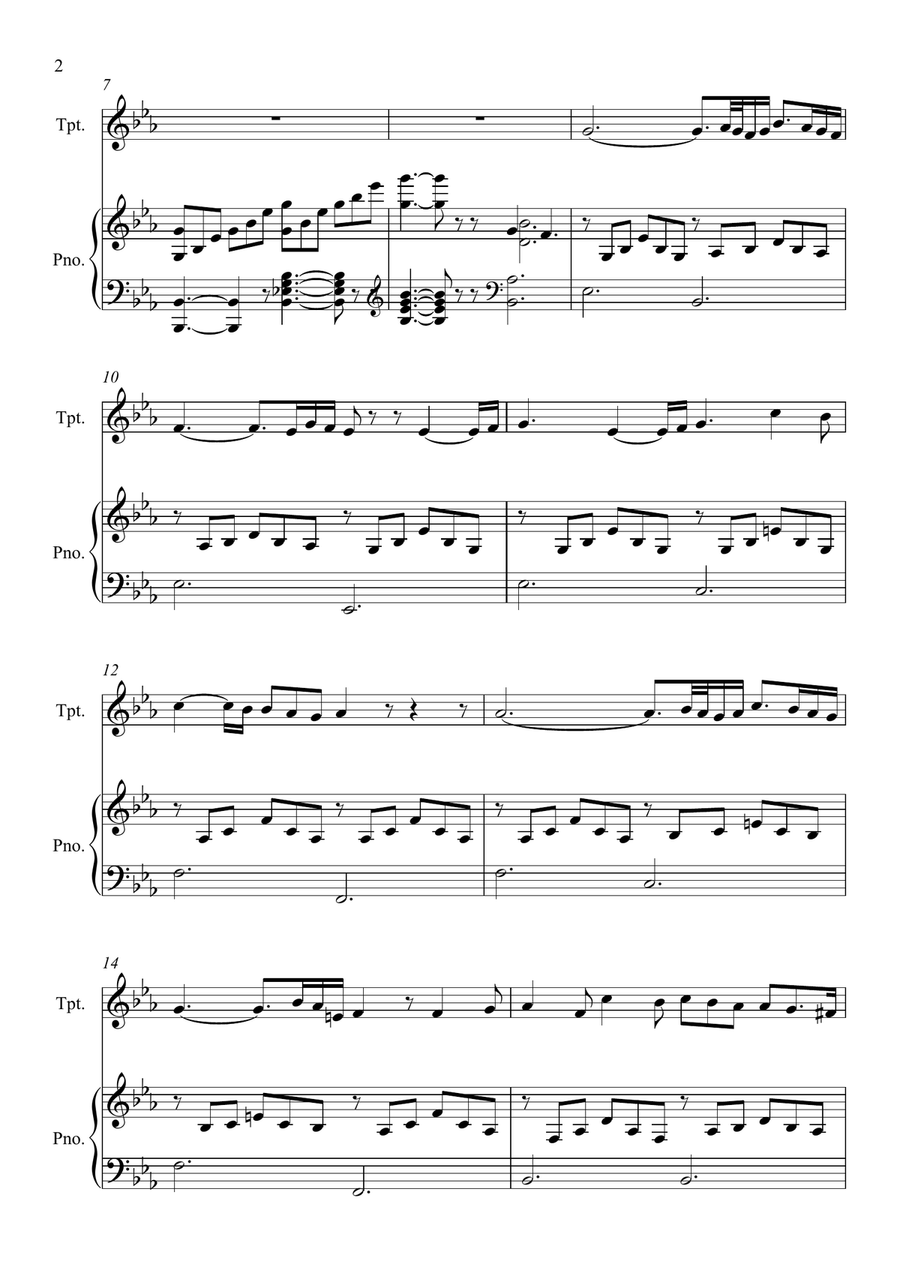 Variations on Bellini's Norma Trumpet Solo scores gallery preview page 2