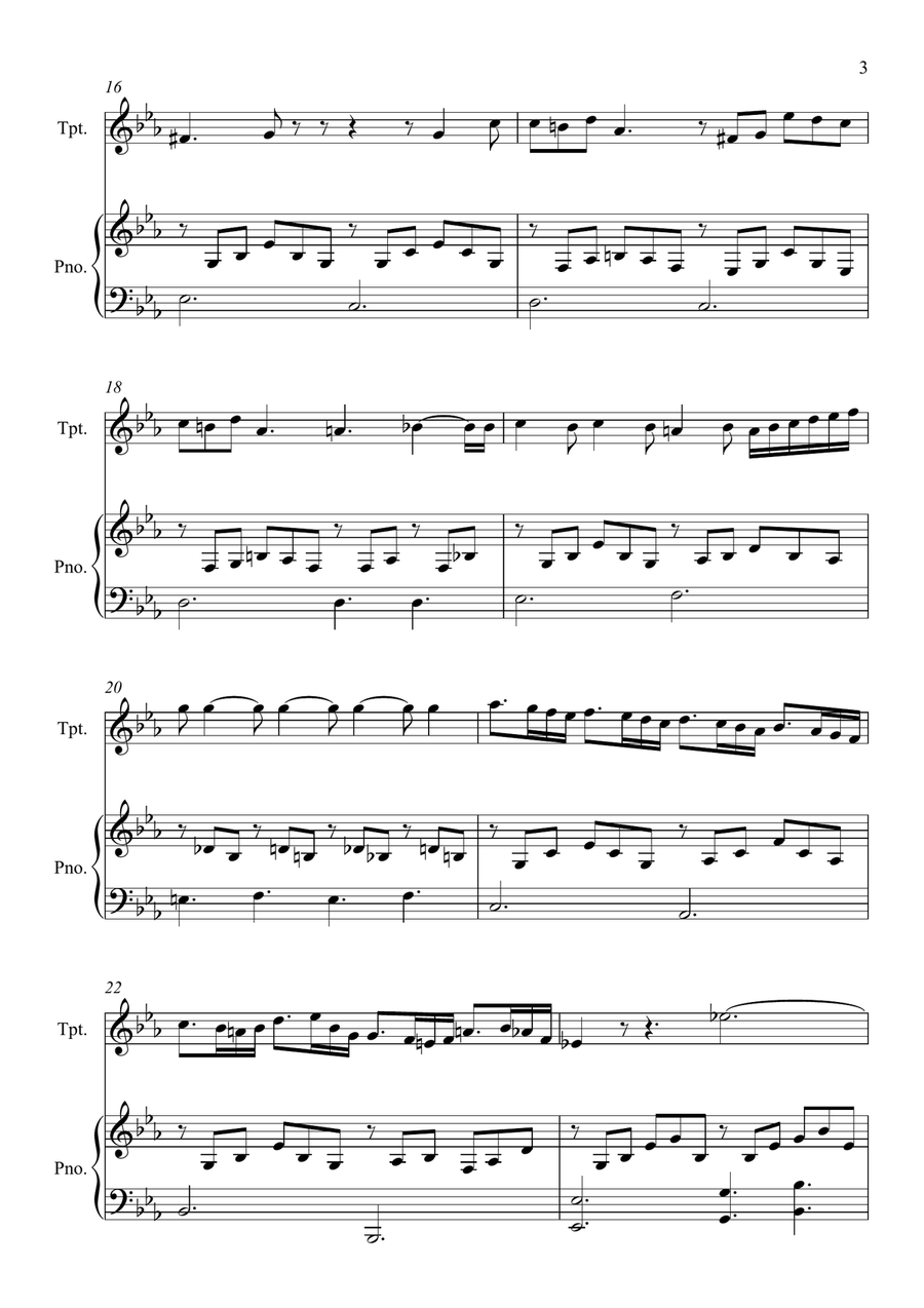 Variations on Bellini's Norma Trumpet Solo scores gallery preview page 3