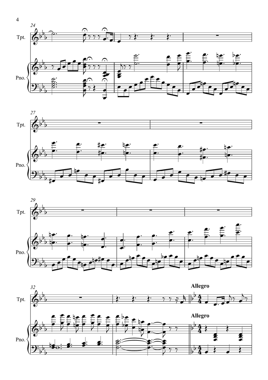 Variations on Bellini's Norma Trumpet Solo scores gallery preview page 4