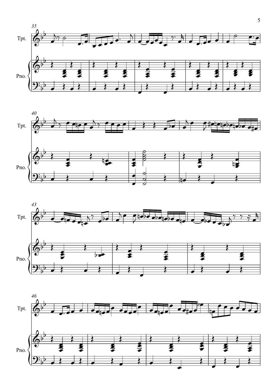 Variations on Bellini's Norma Trumpet Solo scores gallery preview page 5