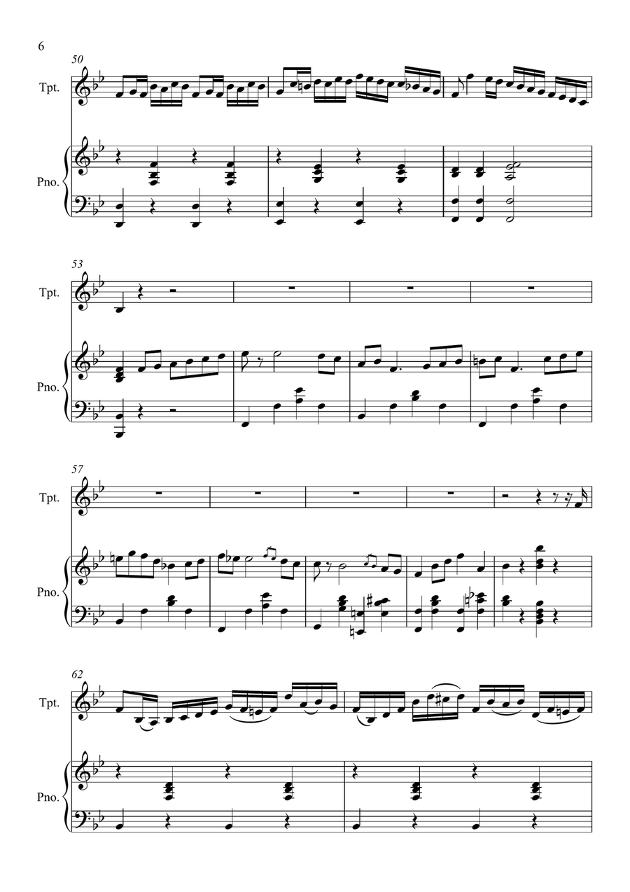 Variations on Bellini's Norma Trumpet Solo scores gallery preview page 6
