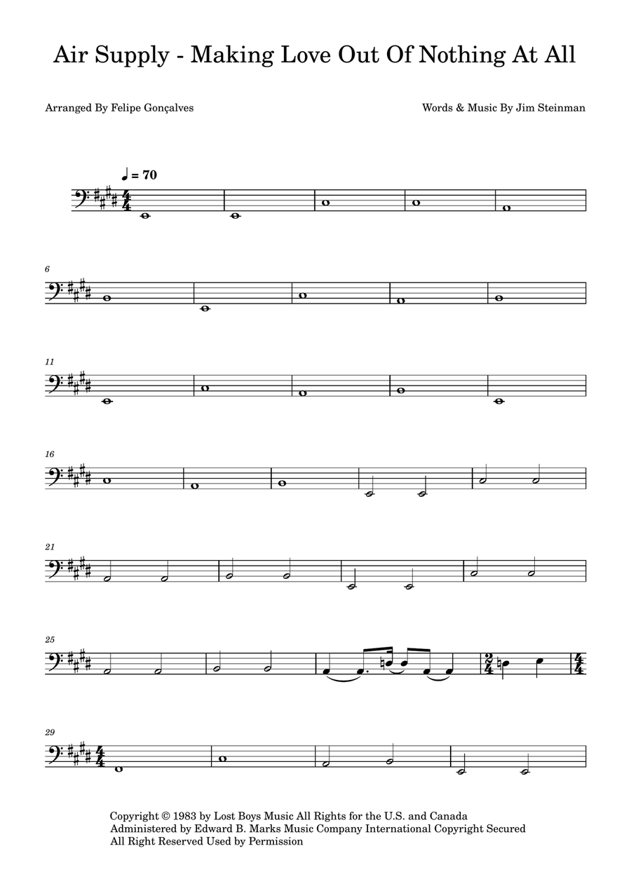Making Love Out Of Nothing At All Acoustic Guitar scores gallery preview page 1