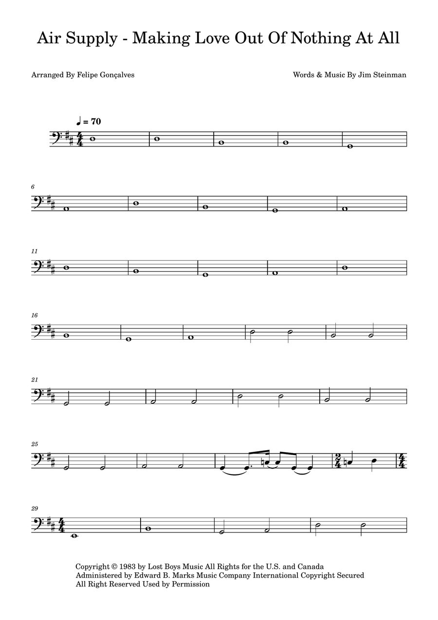 Making Love Out Of Nothing At All Acoustic Guitar scores gallery preview page 1