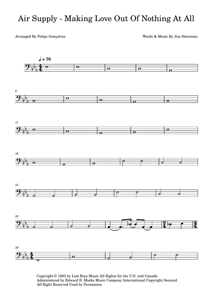 Making Love Out Of Nothing At All Acoustic Guitar scores gallery preview page 1