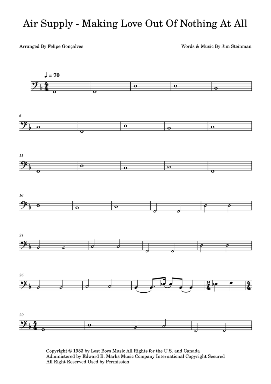 Making Love Out Of Nothing At All Acoustic Guitar scores gallery preview page 1