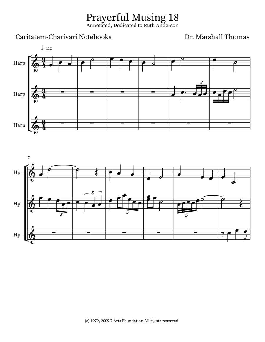 Prayerful Musing 18 Prayerful Musing 18 Small Ensemble scores gallery preview page 1