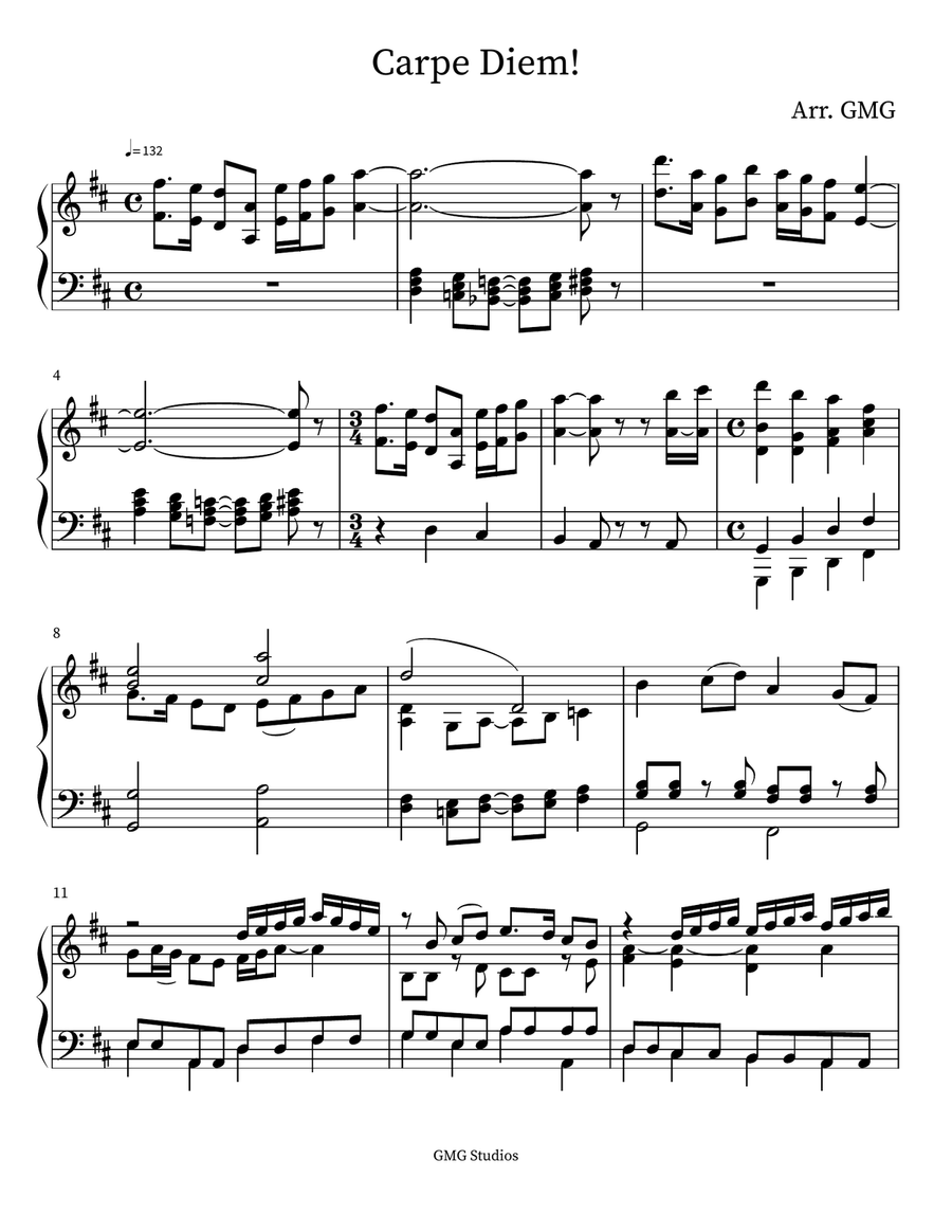 Carpe Diem! Carpe Diem! Piano scores gallery preview page 1