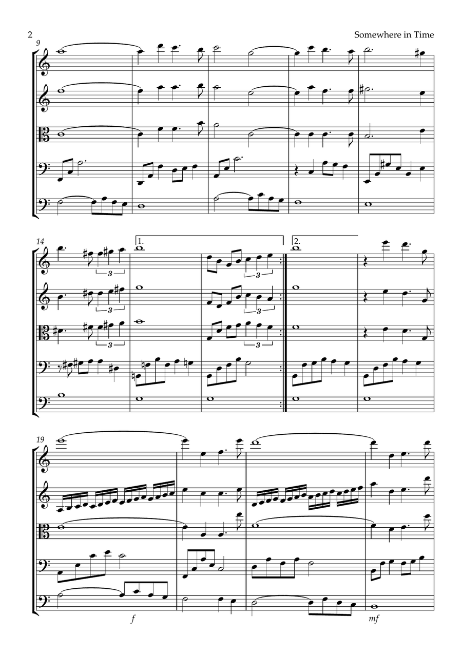Somewhere In Time String Orchestra scores gallery preview page 2