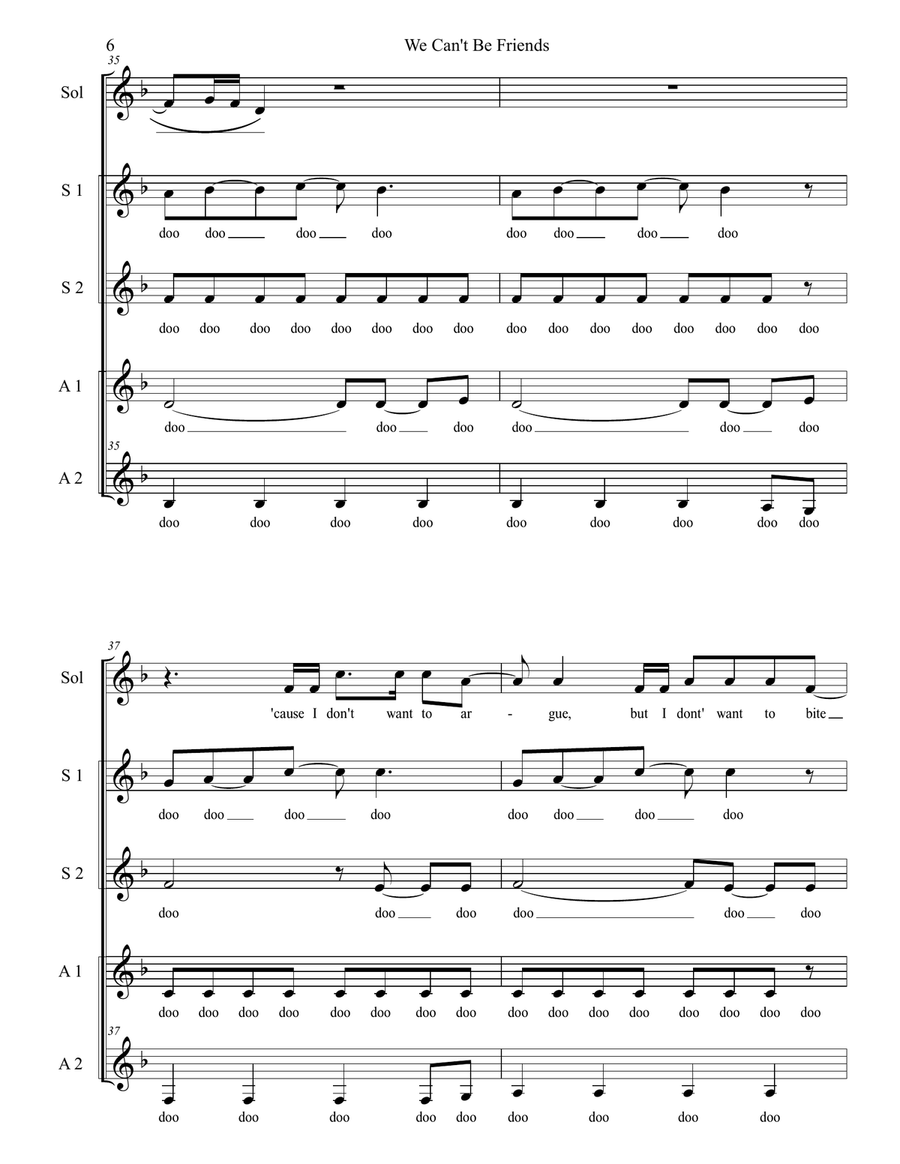 We Can't Be Friends (Wait For Your Love) SSAA scores gallery preview page 6