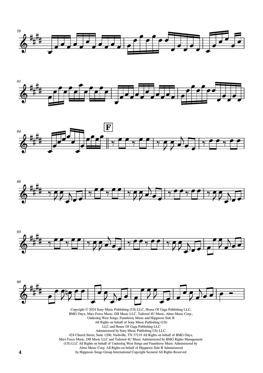 Die With A Smile Brass Trio scores gallery preview page 4