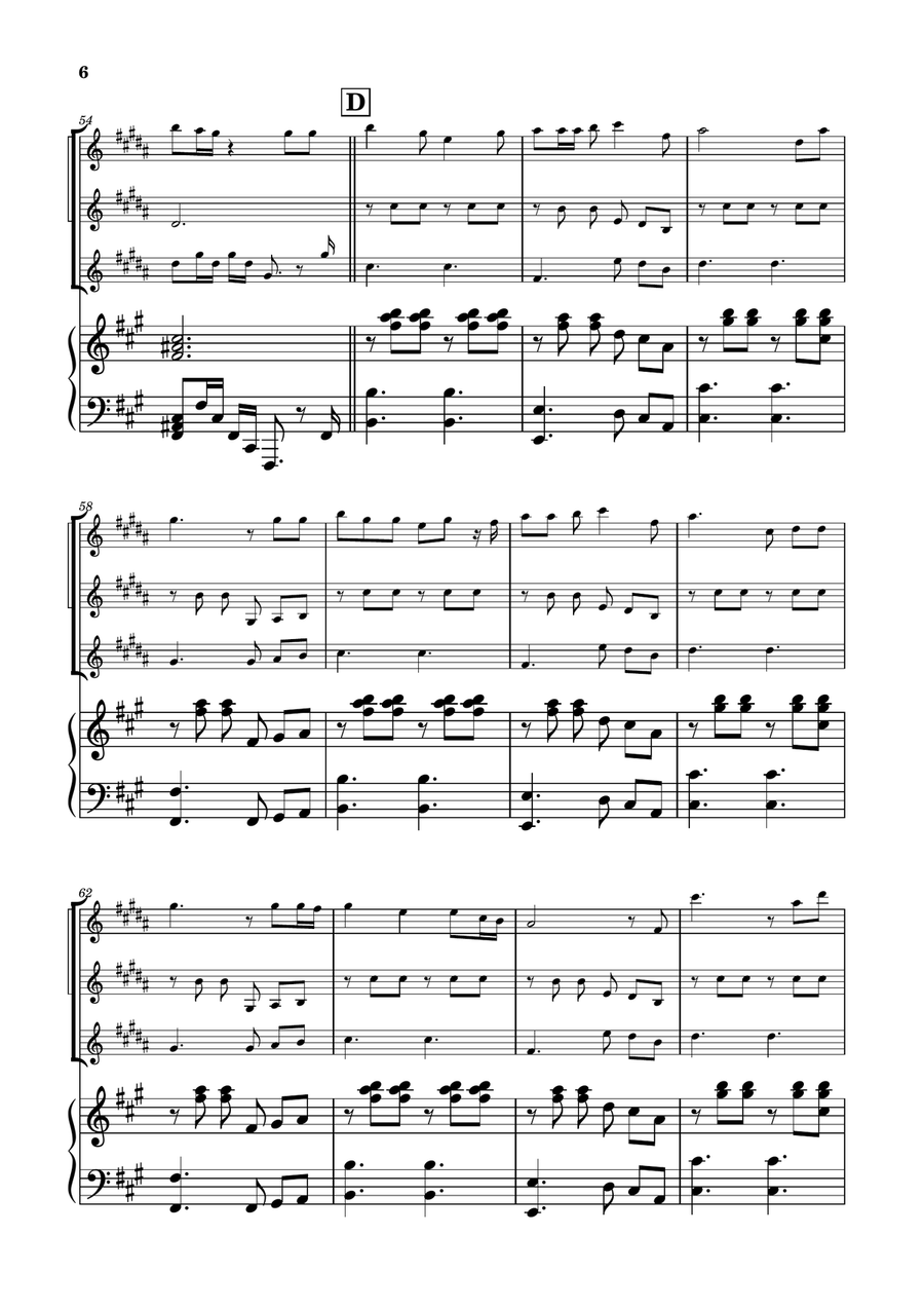 Die With A Smile Clarinet Trio scores gallery preview page 6