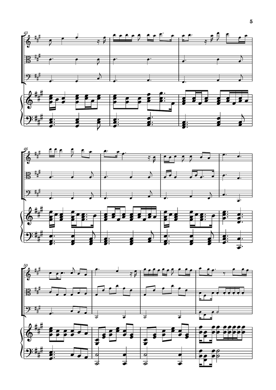 Die With A Smile String Trio scores gallery preview page 5