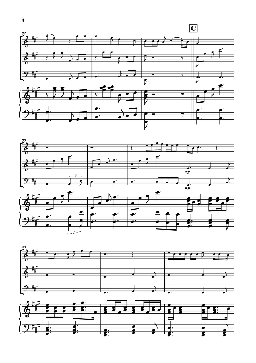 Die With A Smile String Trio scores gallery preview page 4