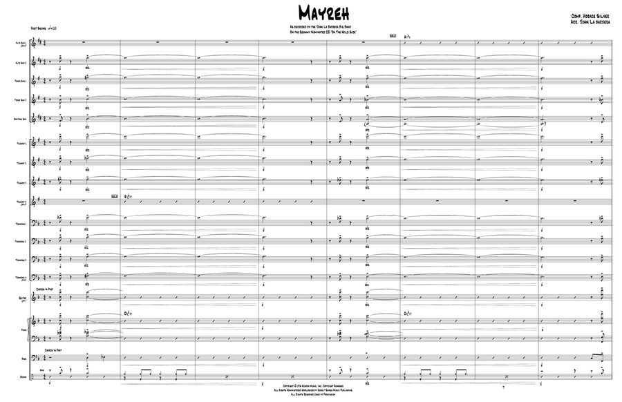 Mayreh - Score Only Jazz Ensemble scores gallery preview page 1