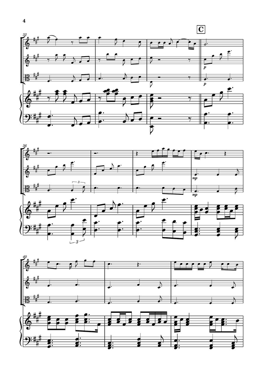 Die With A Smile String Trio scores gallery preview page 4
