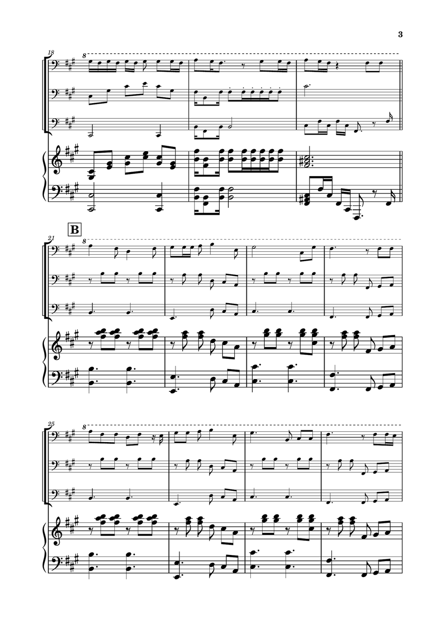 Die With A Smile String Trio scores gallery preview page 3