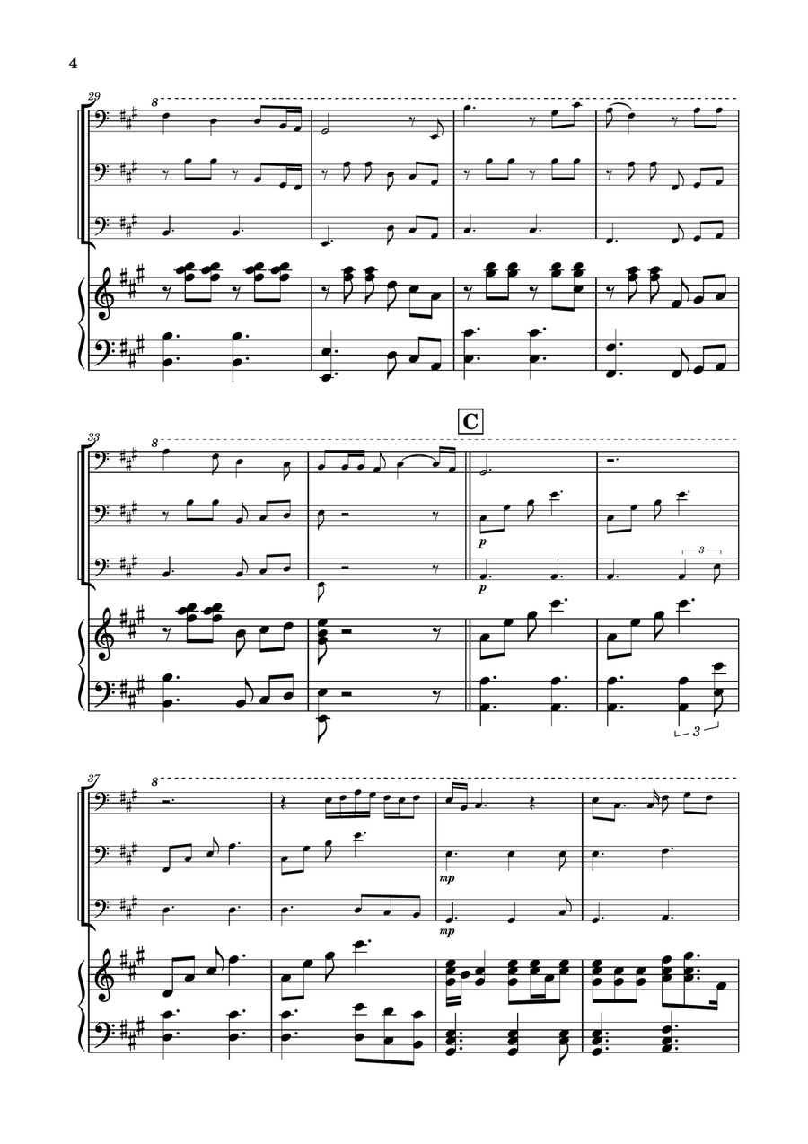 Die With A Smile String Trio scores gallery preview page 4