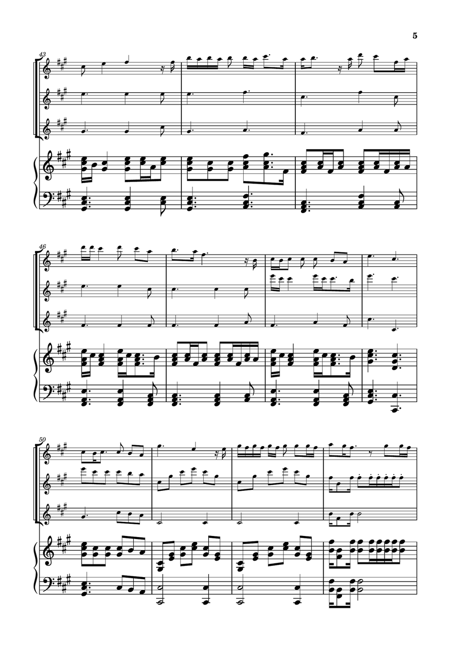 Die With A Smile String Trio scores gallery preview page 5