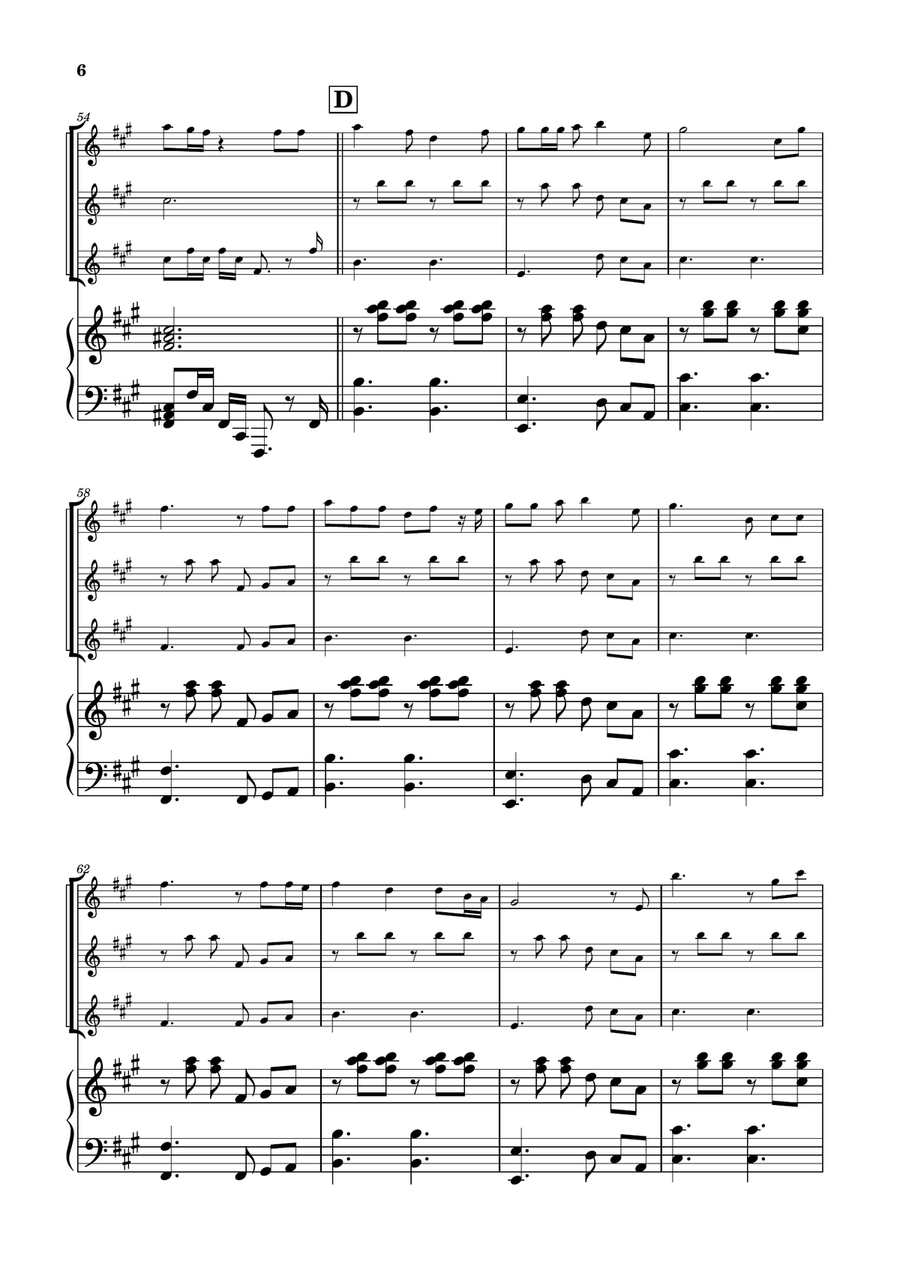 Die With A Smile String Trio scores gallery preview page 6