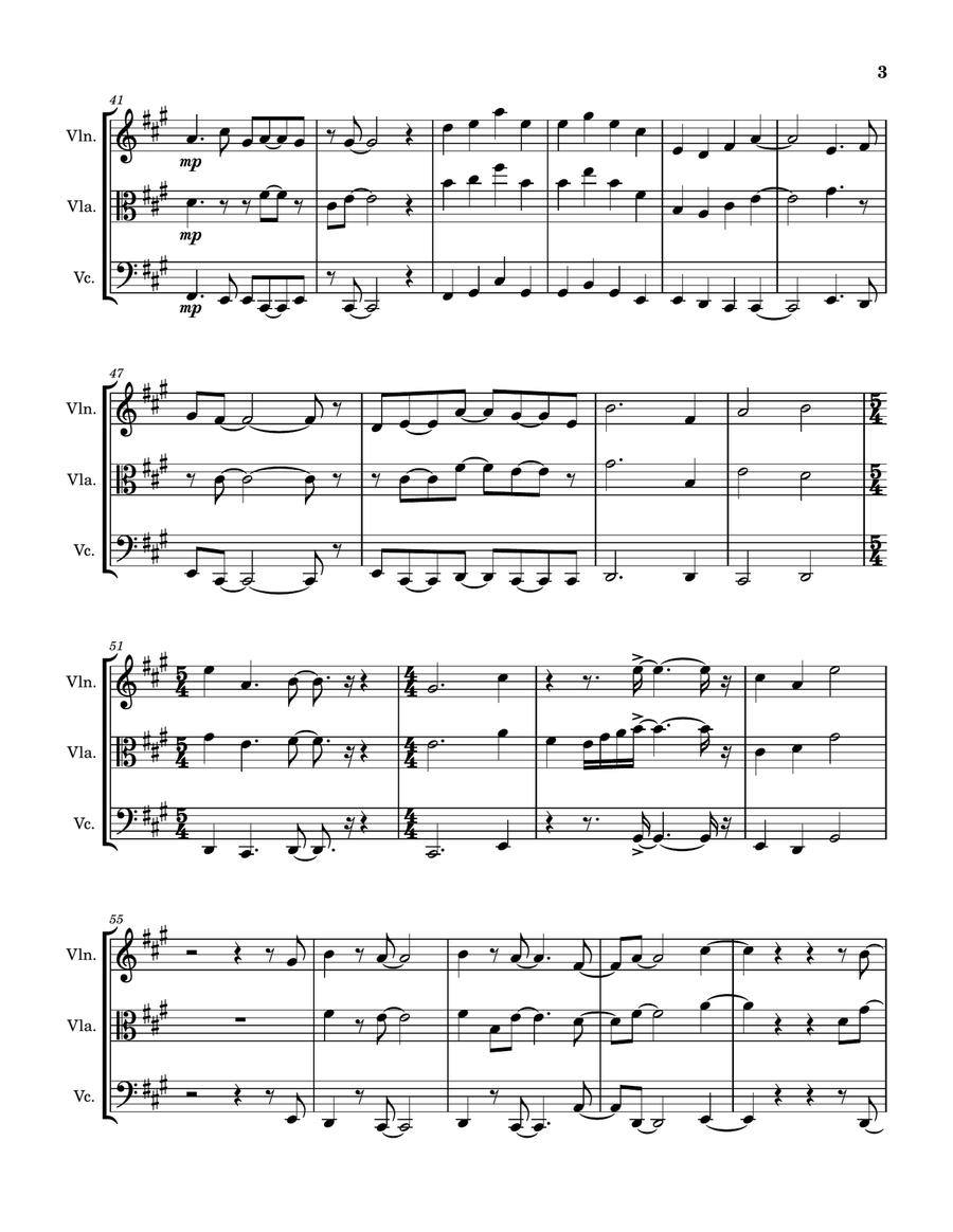 ZB9 - Score Only ZB9 - Score Only String Trio scores gallery preview page 3