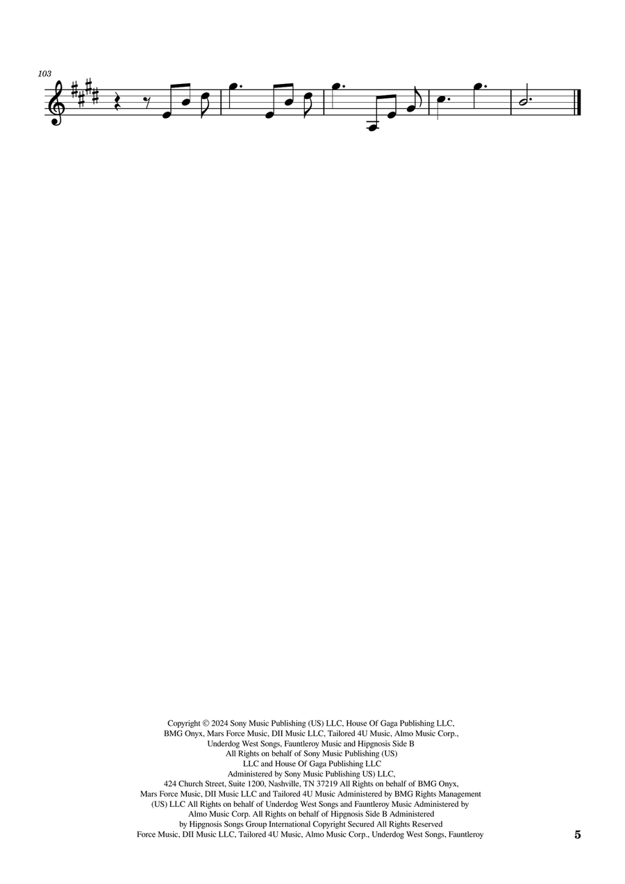 Die With A Smile Brass Trio scores gallery preview page 5