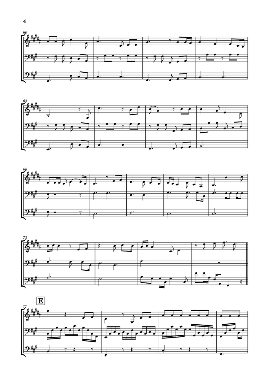 Die With A Smile Brass Trio scores gallery preview page 4