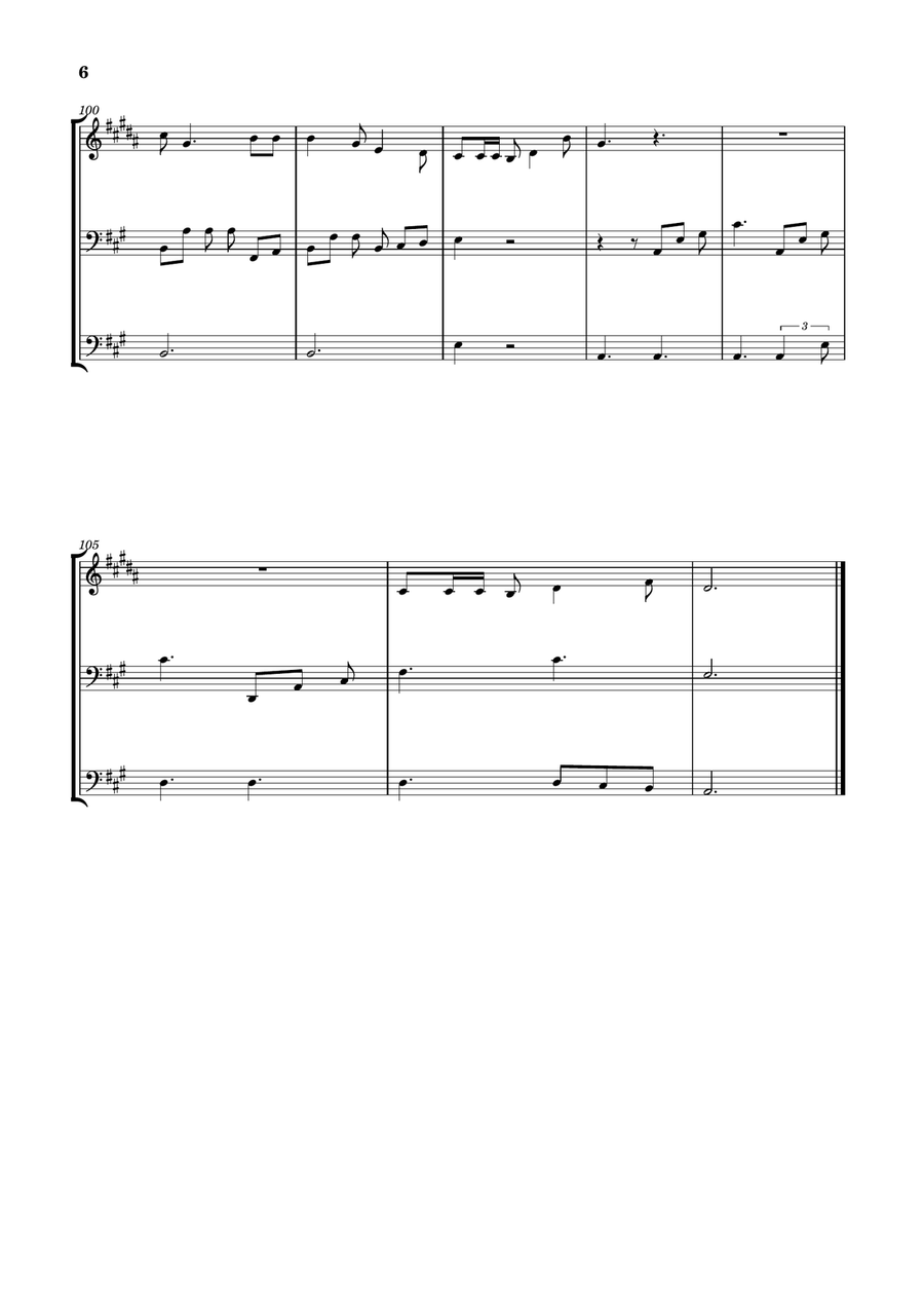 Die With A Smile Brass Trio scores gallery preview page 6
