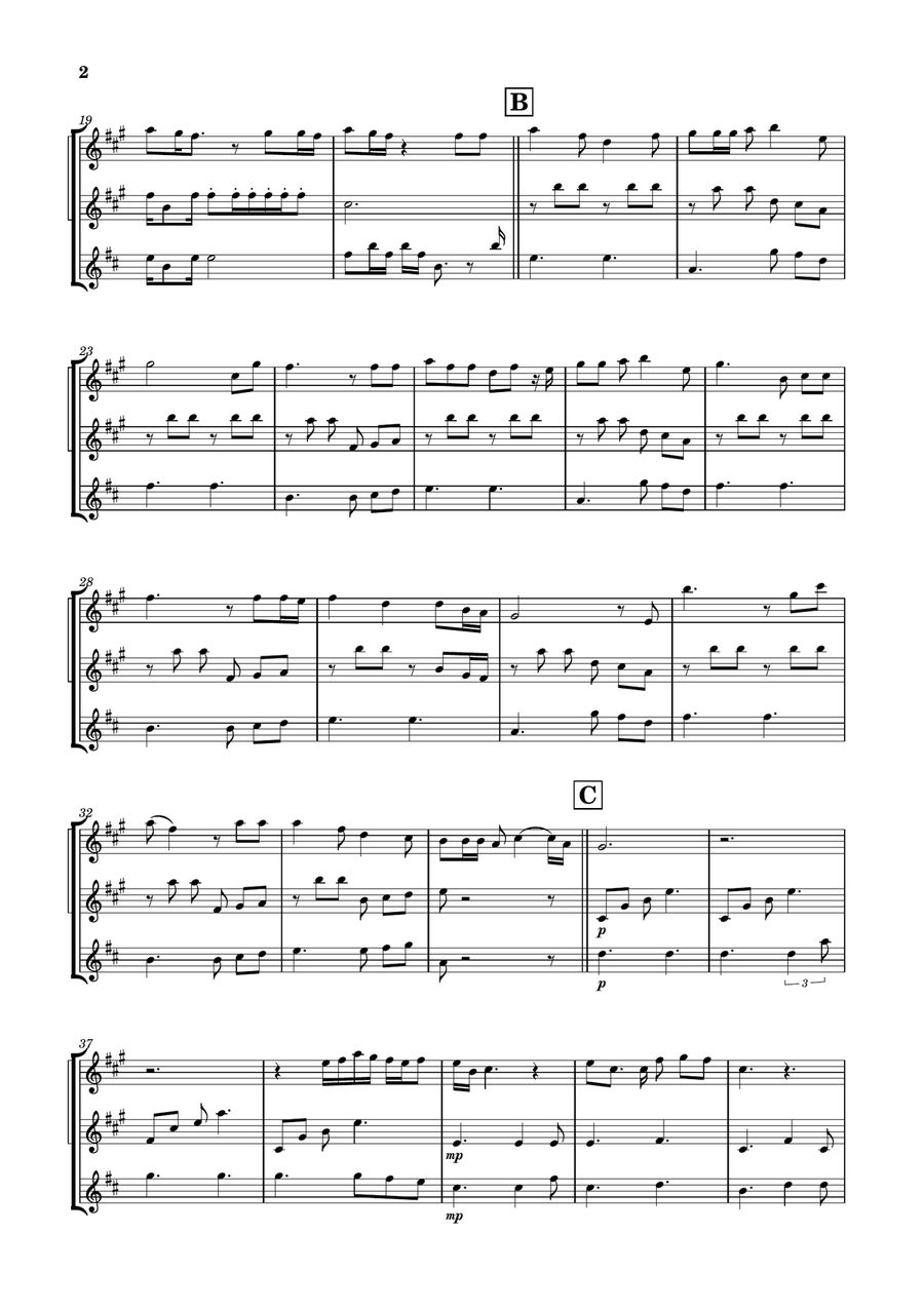 Die With A Smile Flute Trio scores gallery preview page 2