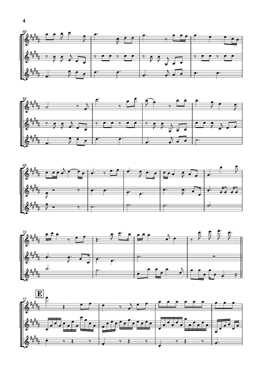Die With A Smile Clarinet Trio scores gallery preview page 4