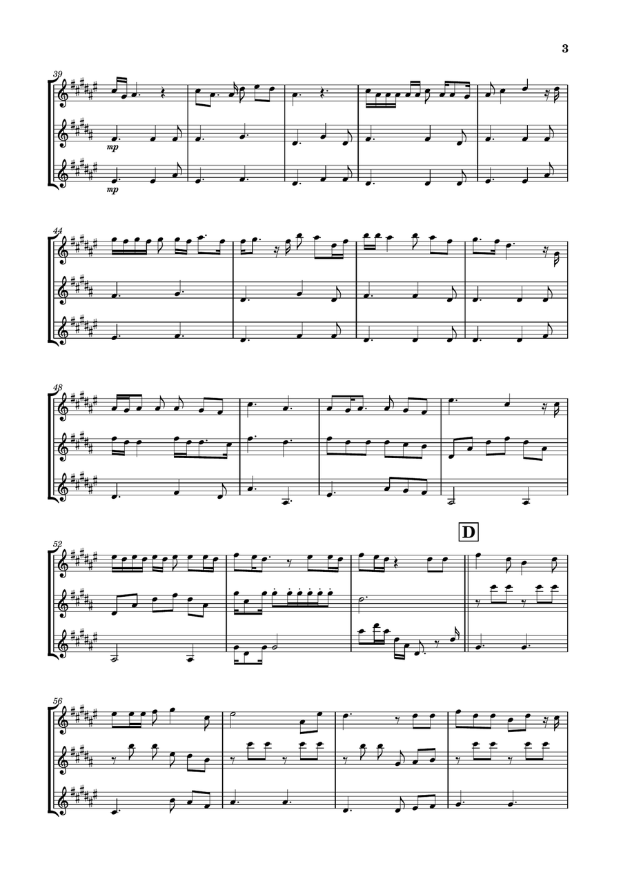 Die With A Smile Woodwind Trio scores gallery preview page 3