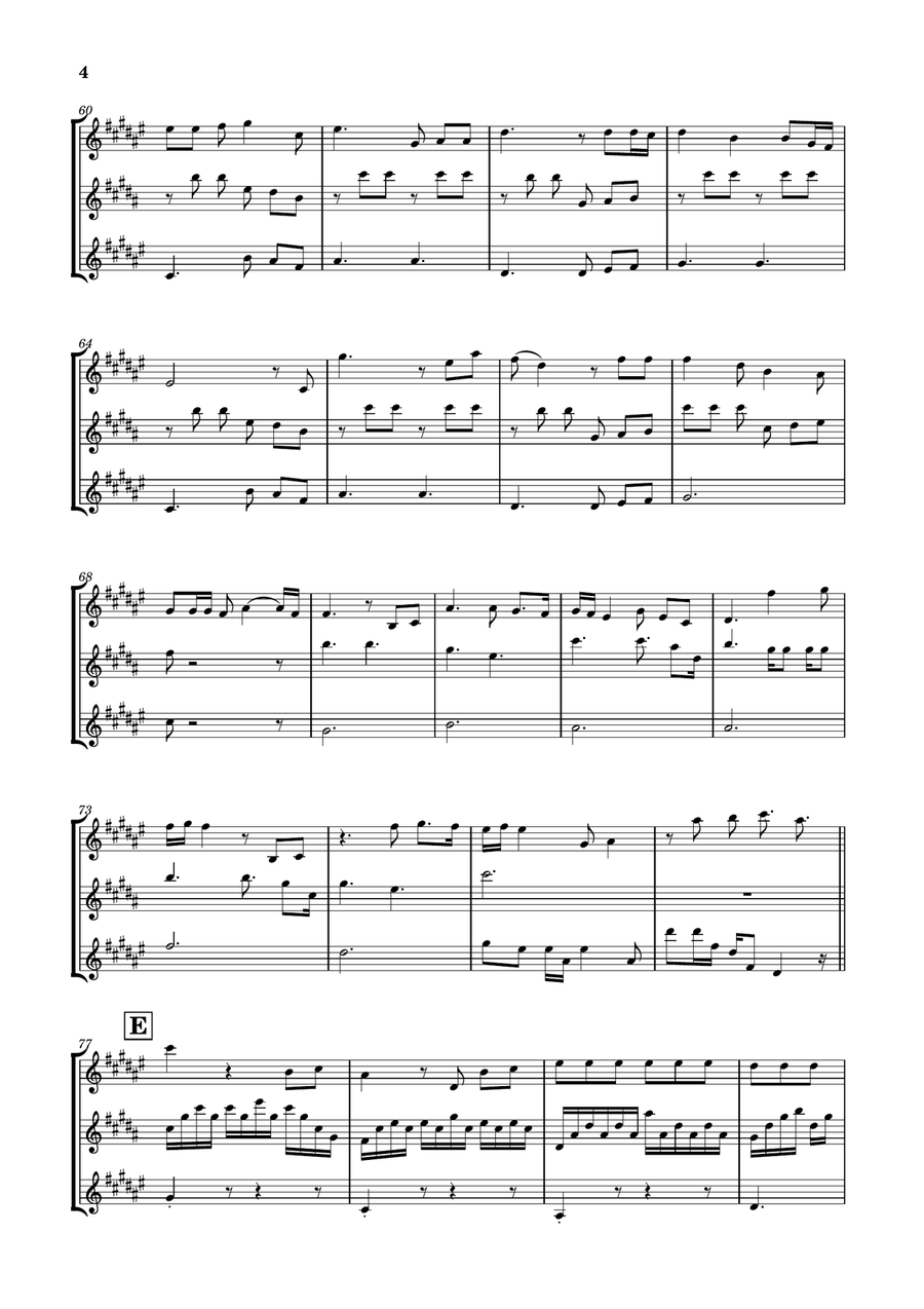 Die With A Smile Woodwind Trio scores gallery preview page 4