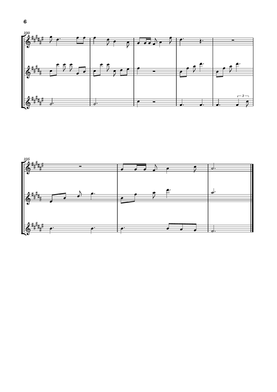 Die With A Smile Woodwind Trio scores gallery preview page 6