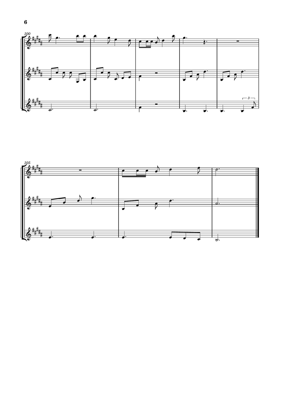 Die With A Smile Clarinet Trio scores gallery preview page 6