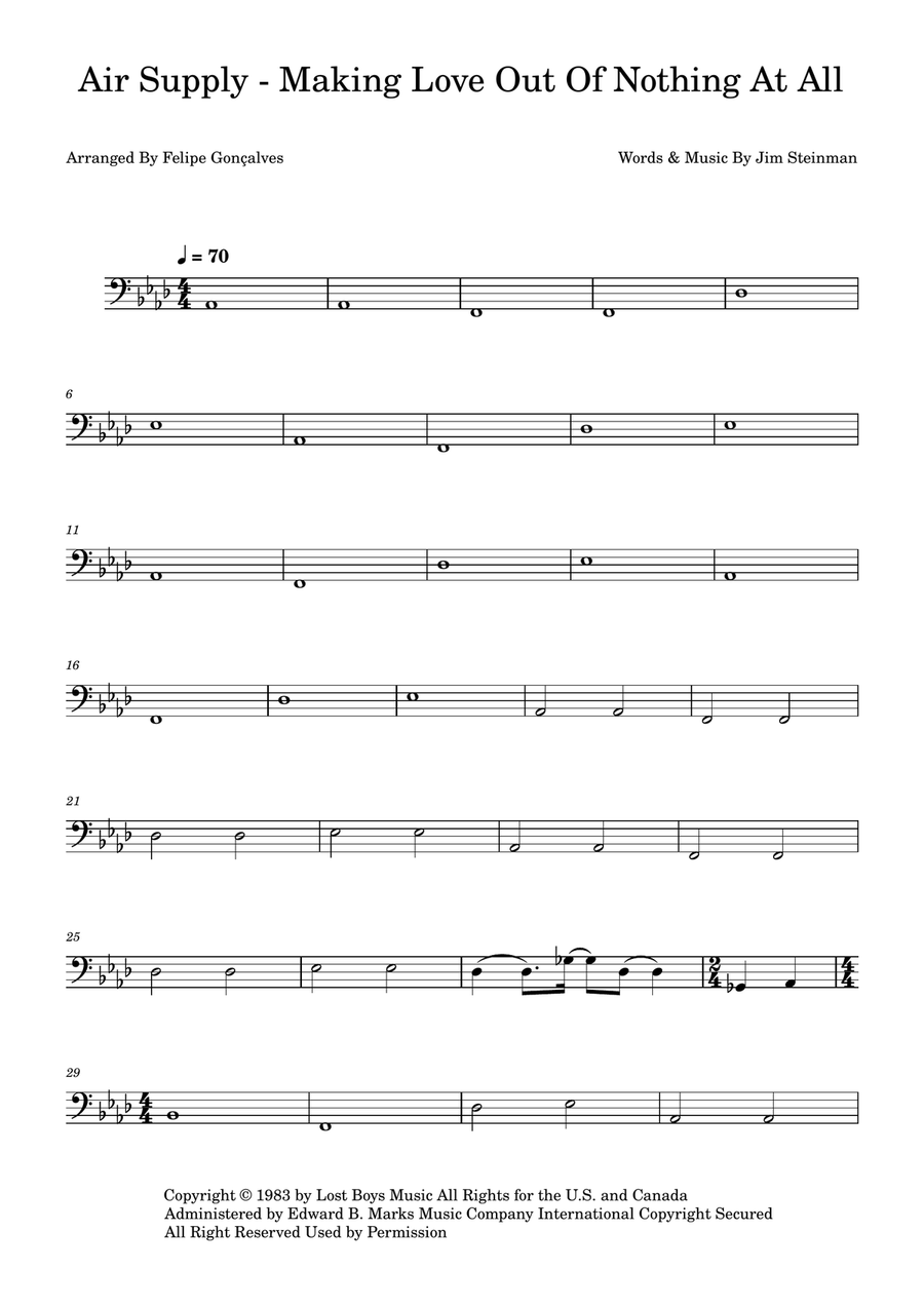 Making Love Out Of Nothing At All Acoustic Guitar scores gallery preview page 1