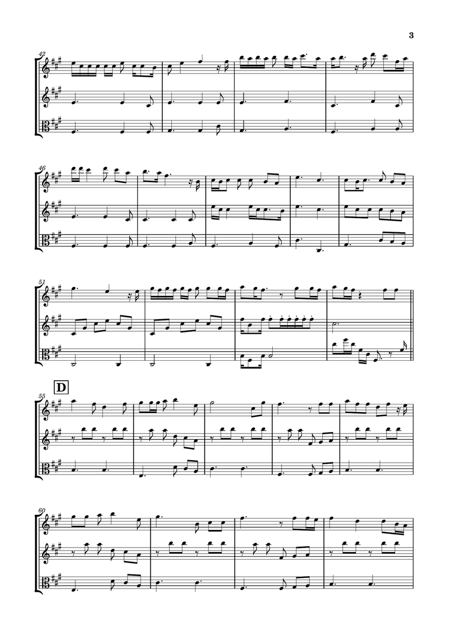 Die With A Smile String Trio scores gallery preview page 3