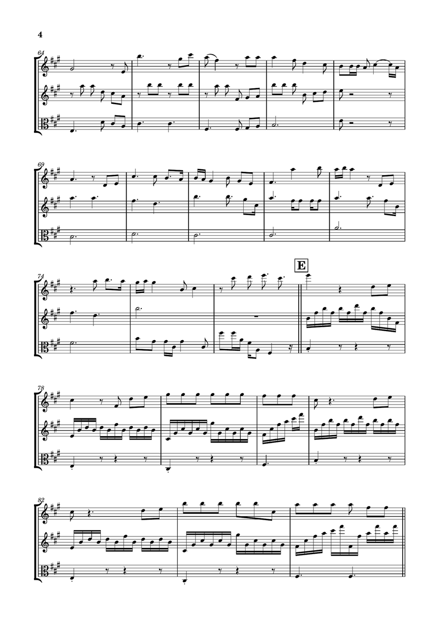 Die With A Smile String Trio scores gallery preview page 4