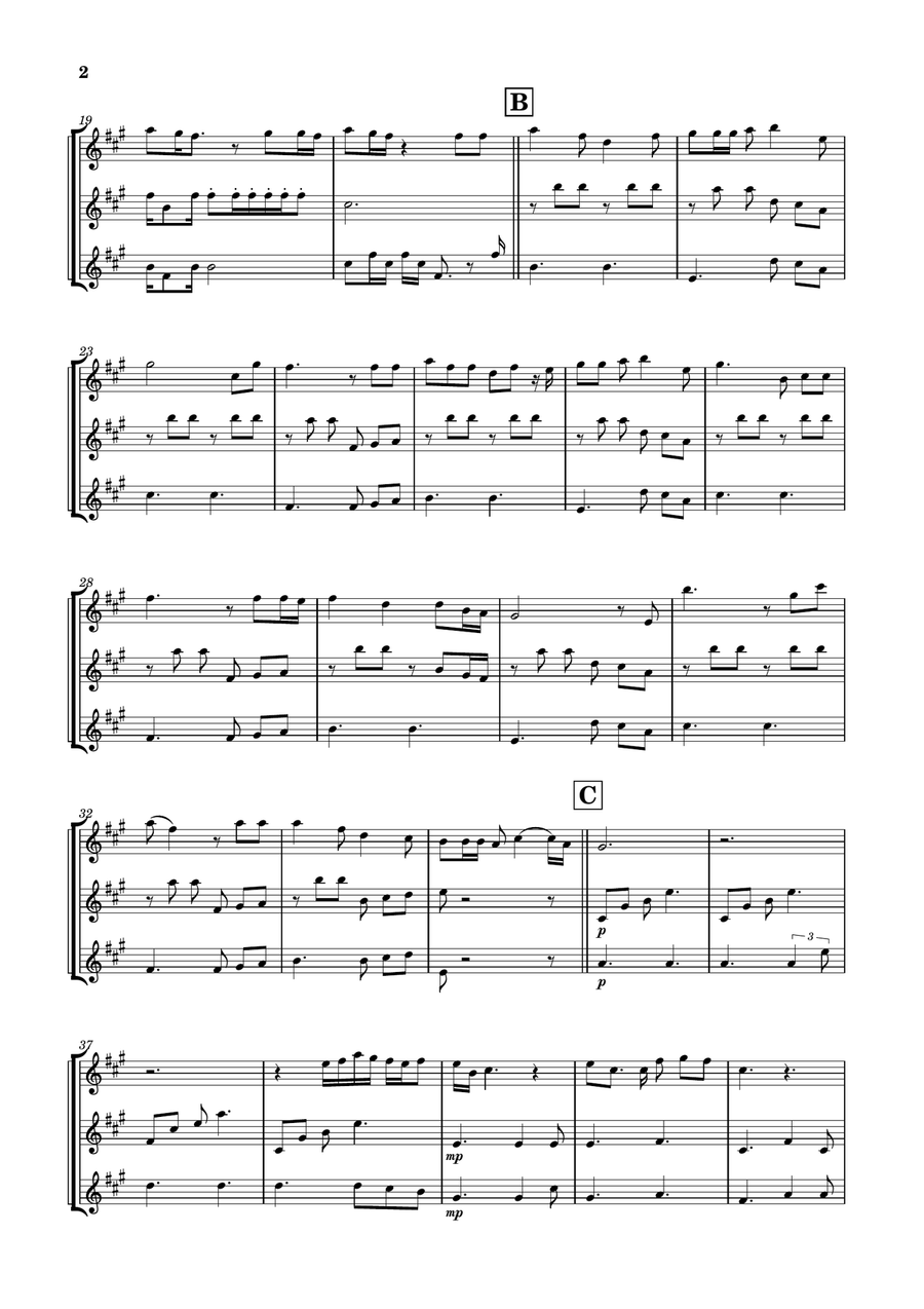 Die With A Smile Flute Trio scores gallery preview page 2